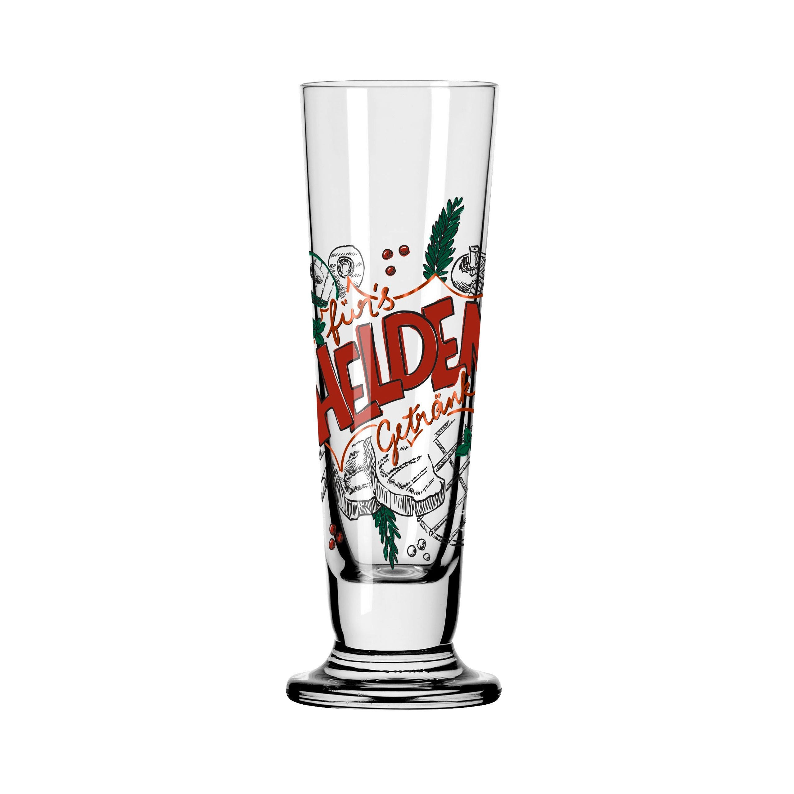 SCHNAPSGLAS 52 ml  - Rot/Schwarz, LIFESTYLE, Glas (3,5/3,5/11,3cm) - Ritzenhoff
