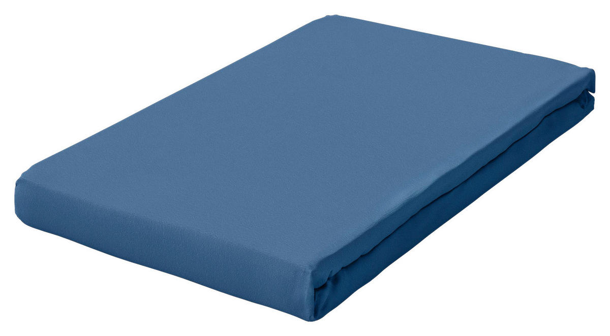 BOXSPRING-SPANNLEINTUCH 90-100/190-220 cm Jersey  - Blau, Basics, Textil (90-100/190-220cm) - Schlafgut