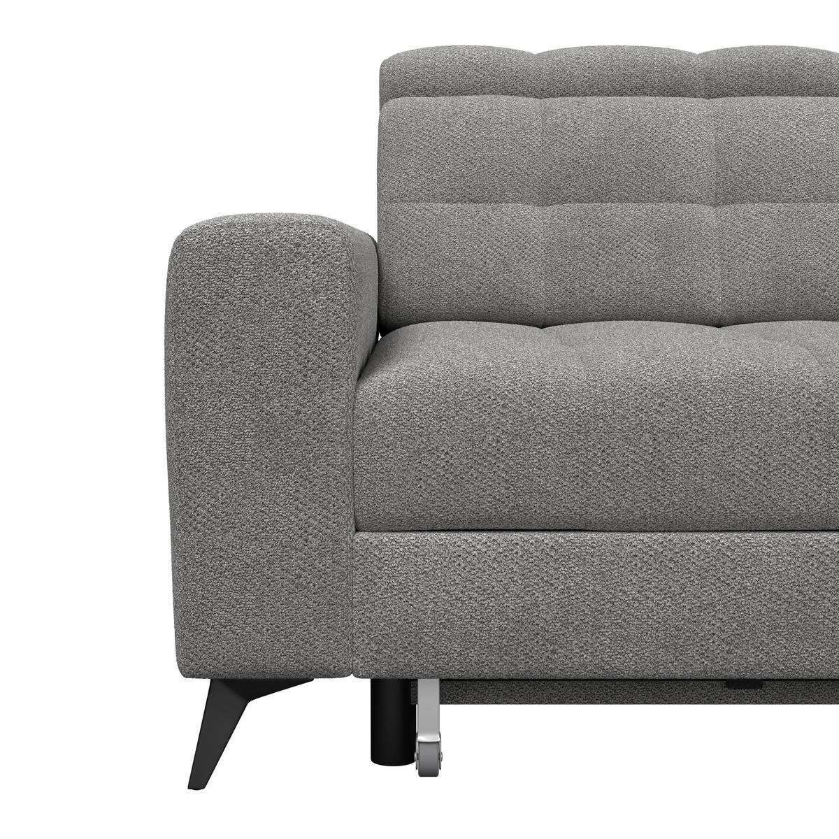 HÖRNSOFFA i velour mörkgrå  - mörkgrå/svart, Romantik / Lanthus, metall/textil (289/228cm) - MID.YOU