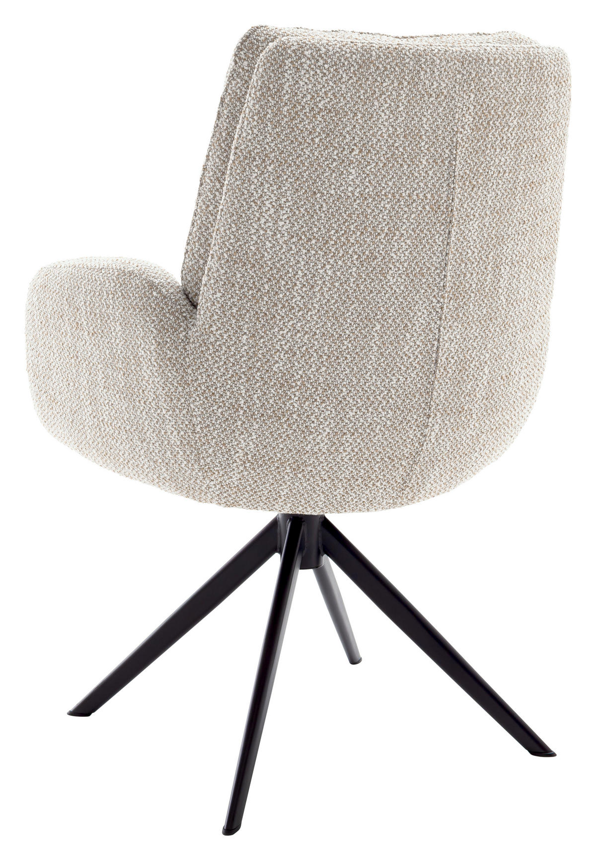 ARMLEHNSTUHL  in Stahl Webstoff  - Creme/Schwarz, Design, Textil/Metall (66/95/74cm) - Novel