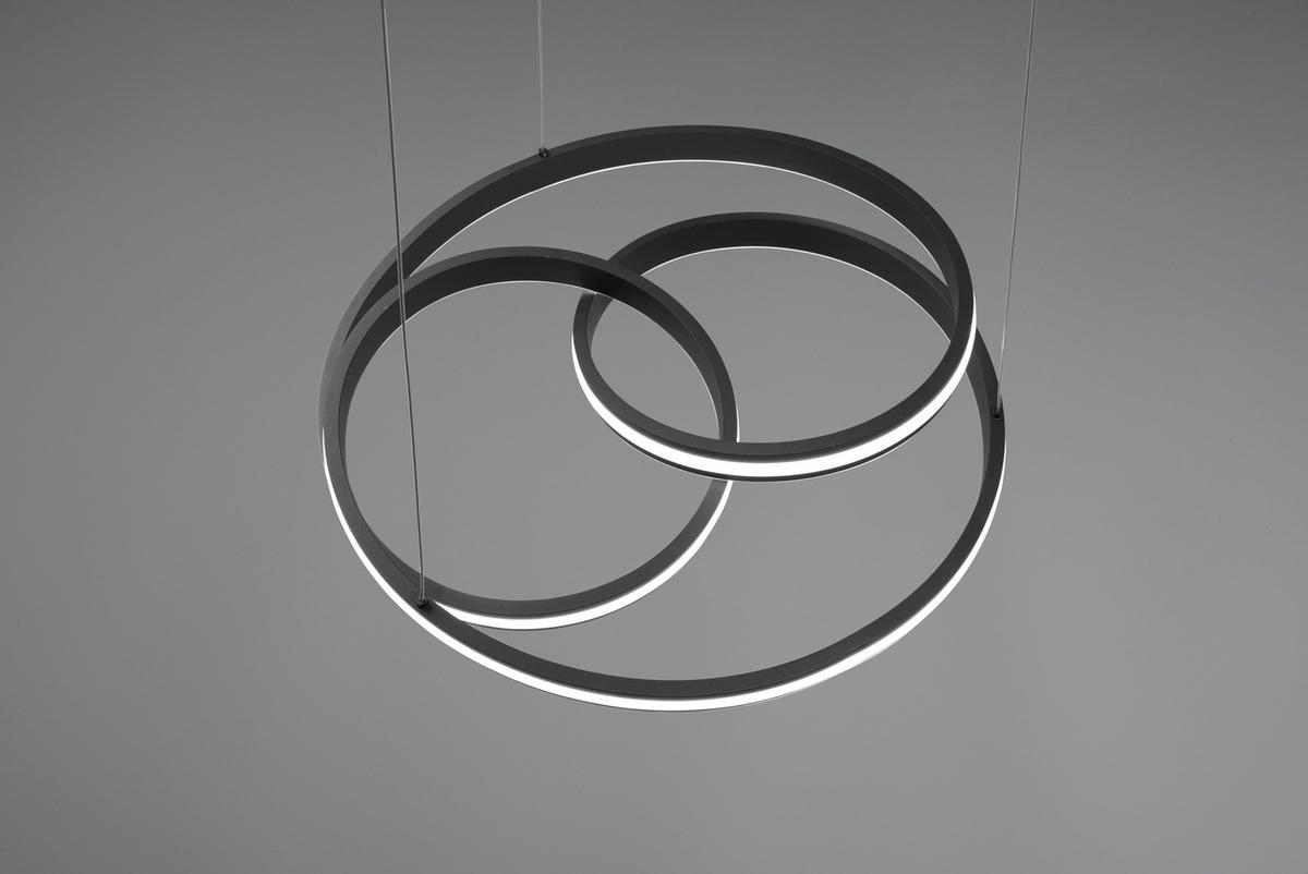 LED-HÄNGELEUCHTE Nuria 60/150 cm   - Schwarz, Basics, Metall (60/150cm) - Trio Leuchten