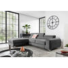 ECKSOFA in Samt Grau  - Silberfarben/Grau, Design, Textil/Metall (205/278cm) - MID.YOU