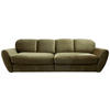 BIGSOFA Flachgewebe Olivgrün  - Schwarz/Olivgrün, MODERN, Kunststoff/Textil (290/96/113cm) - Cantus