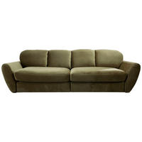 BIGSOFA in Flachgewebe Olivgrün  - Schwarz/Olivgrün, Modern, Kunststoff/Textil (290/96/113cm) - Sit & More
