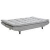 SCHLAFSOFA Mikrofaser Silberfarben  - Silberfarben/Schwarz, Design, Holz/Textil (194/100/90cm) - Ti'me