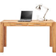 SCHREIBTISCH 140/70/76 cm  in Wildeiche  - Wildeiche/Alufarben, Natur, Holz/Kunststoff (140/70/76cm) - Linea Natura