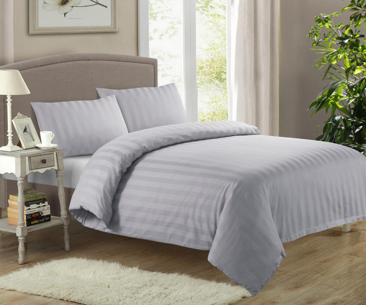 PÅSLAKANSET satin 220/210 cm  - grå, Basics, textil (220/210cm)