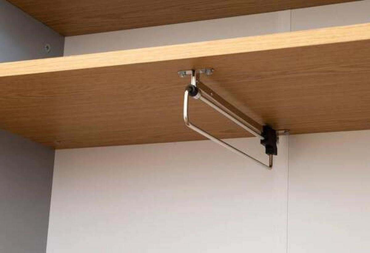 GARDEROBENSCHRANK Dot  in 79/201/37 cm  - Eichefarben/Grau, Design, Holzwerkstoff (79/201/37cm)