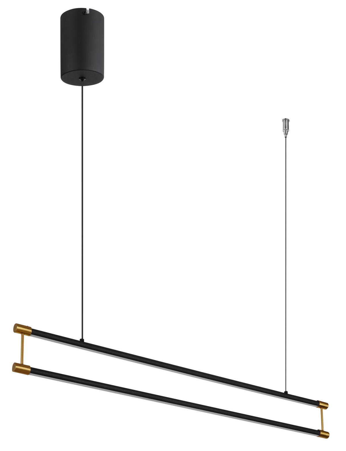 LED-HÄNGELEUCHTE 84/9/150 cm    - Goldfarben/Schwarz, Design, Kunststoff/Metall (84/9/150cm) - Globo