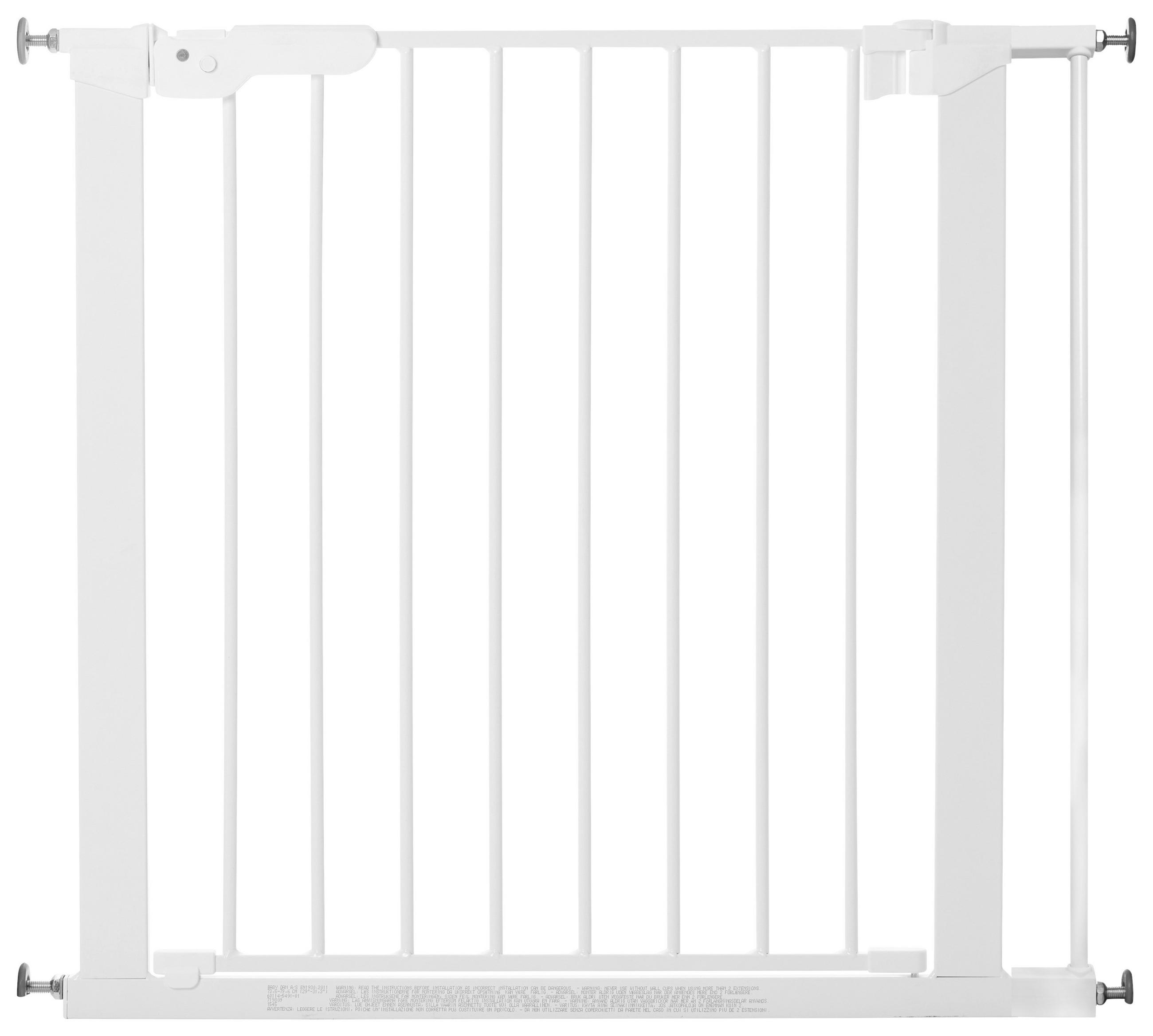 TÜRSCHUTZGITTER 79,60/73 cm  - Weiß, Basics, Metall (79,60/73cm) - Baby Dan