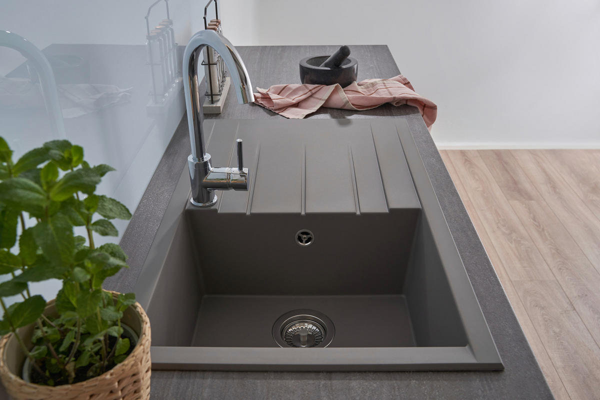 DISKHO 1712HOUSTON80X50G  - grå, Trend, glas/plast (80/21/50cm) - Respekta