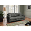 SCHLAFSOFA INGRID  mit Plüsch Grau  - Creme/Schwarz, Design, Textil/Metall (230/100/103cm) - Livetastic