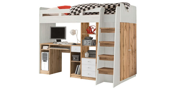 HOCHBETT 90/200 cm - Eichefarben/Weiß, KONVENTIONELL, Holzwerkstoff (90/200cm) - Carryhome