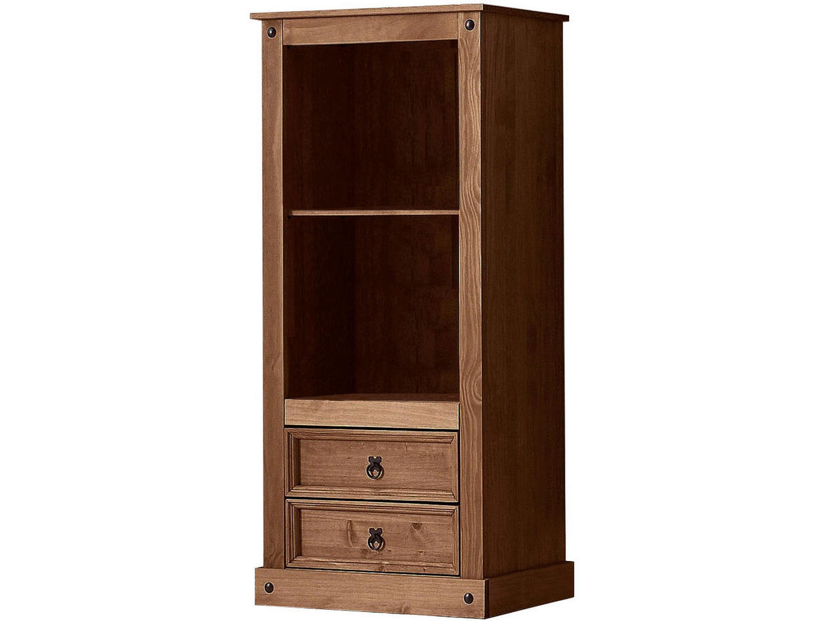 REGAL  65/140/38 cm Naturfarben  - Schwarz/Naturfarben, Design, Holz/Metall (65/140/38cm) - MID.YOU