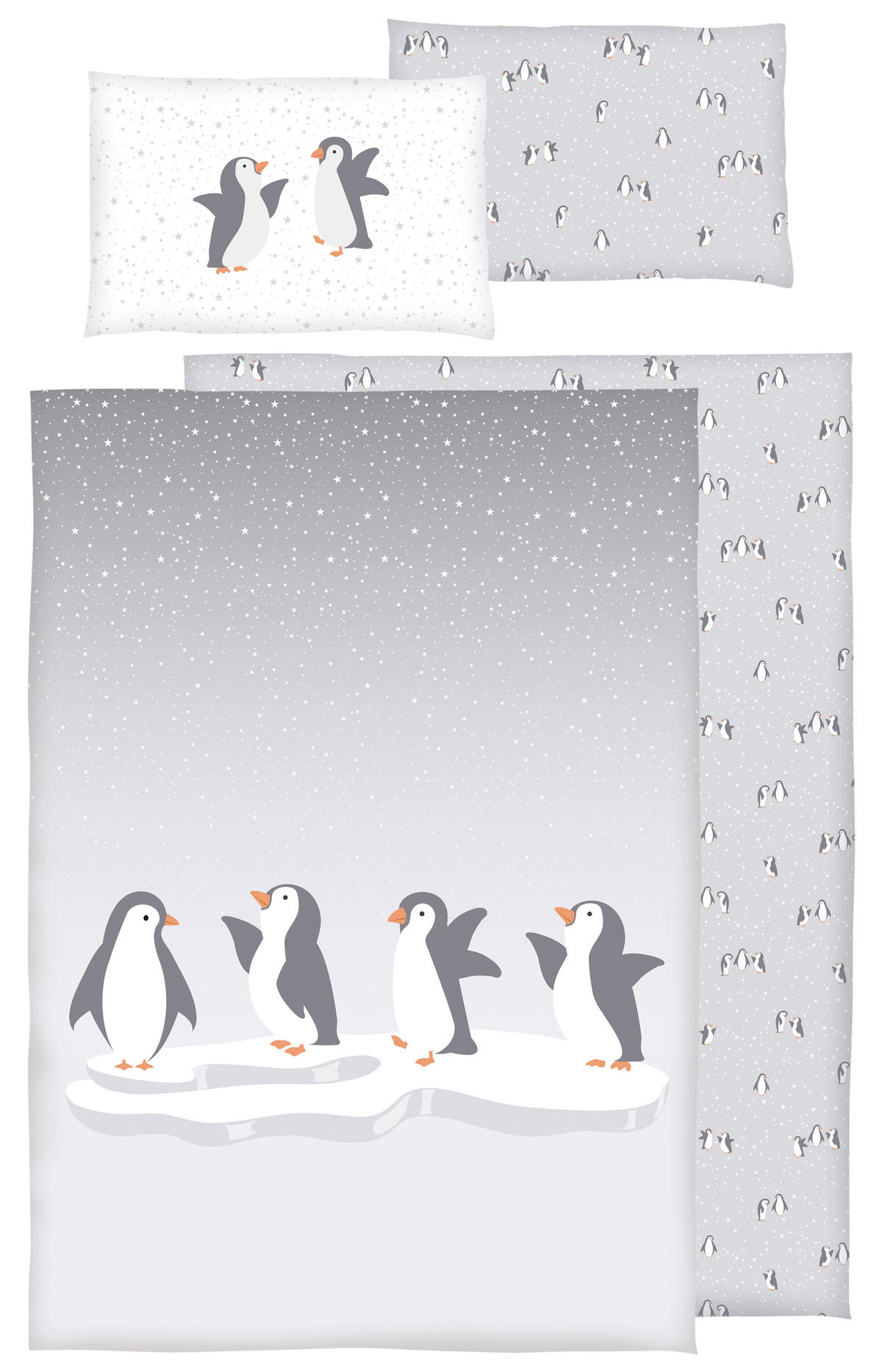 WENDEBETTWÄSCHE 2-teilig Patinio Flachgewebe  - Grau, Basics, Textil (21/1,5/29cm) - Patinio