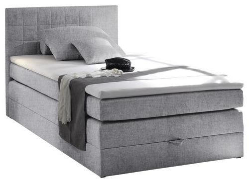 BOXSPRINGBETT 140/200 cm in Hellgrau - Hellgrau/Schwarz, Design, Kunststoff/Textil (140/200cm) - Xora