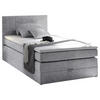 BOXSPRINGBETT 140/200 cm  in Hellgrau  - Hellgrau/Schwarz, Design, Kunststoff/Textil (140/200cm) - Xora