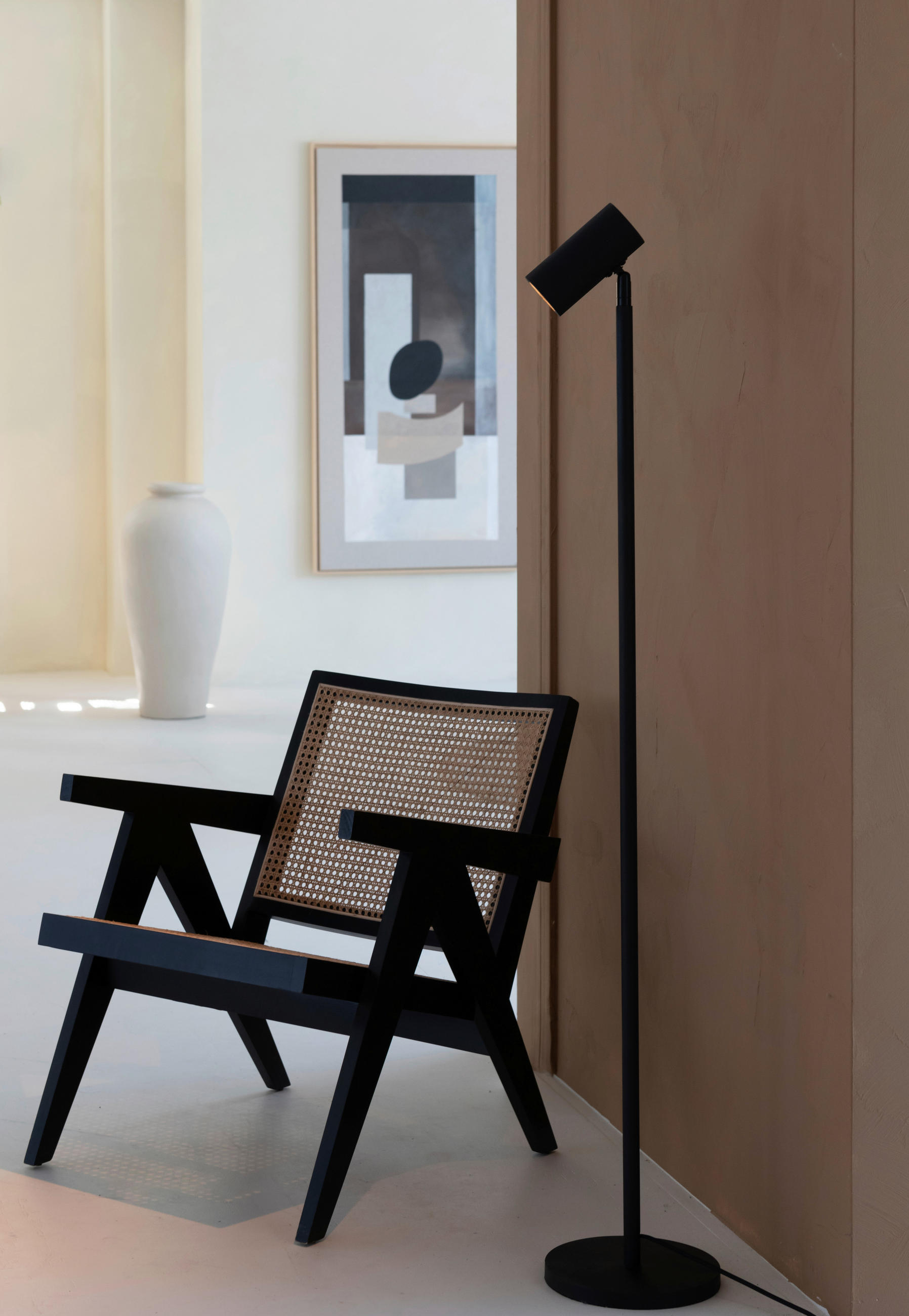 GOLVLAMPA Good & Mojo 25/25/141 cm    - svart, Basics, naturmaterial (25/25/141cm) - Good & Mojo