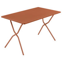 GARTENKLAPPTISCH 120/64/73 cm Metall rechteckig  - Rot, Basics, Metall (120/64/73cm) - Lafuma Mobilier