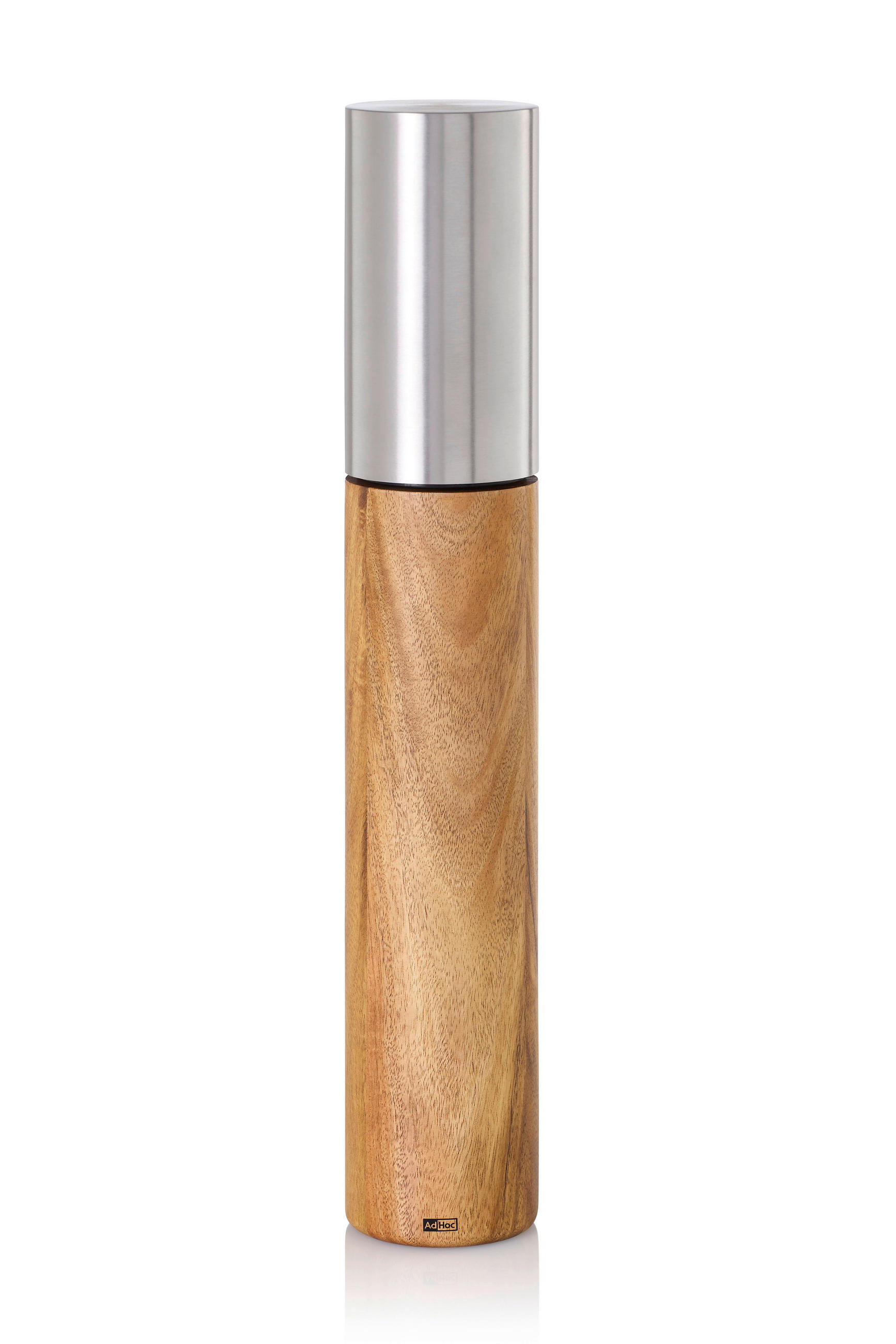 SALZ- ODER PFEFFERMÜHLE IKON  - Edelstahlfarben/Akaziefarben, Design, Holz/Keramik (7/40cm) - AdHoc