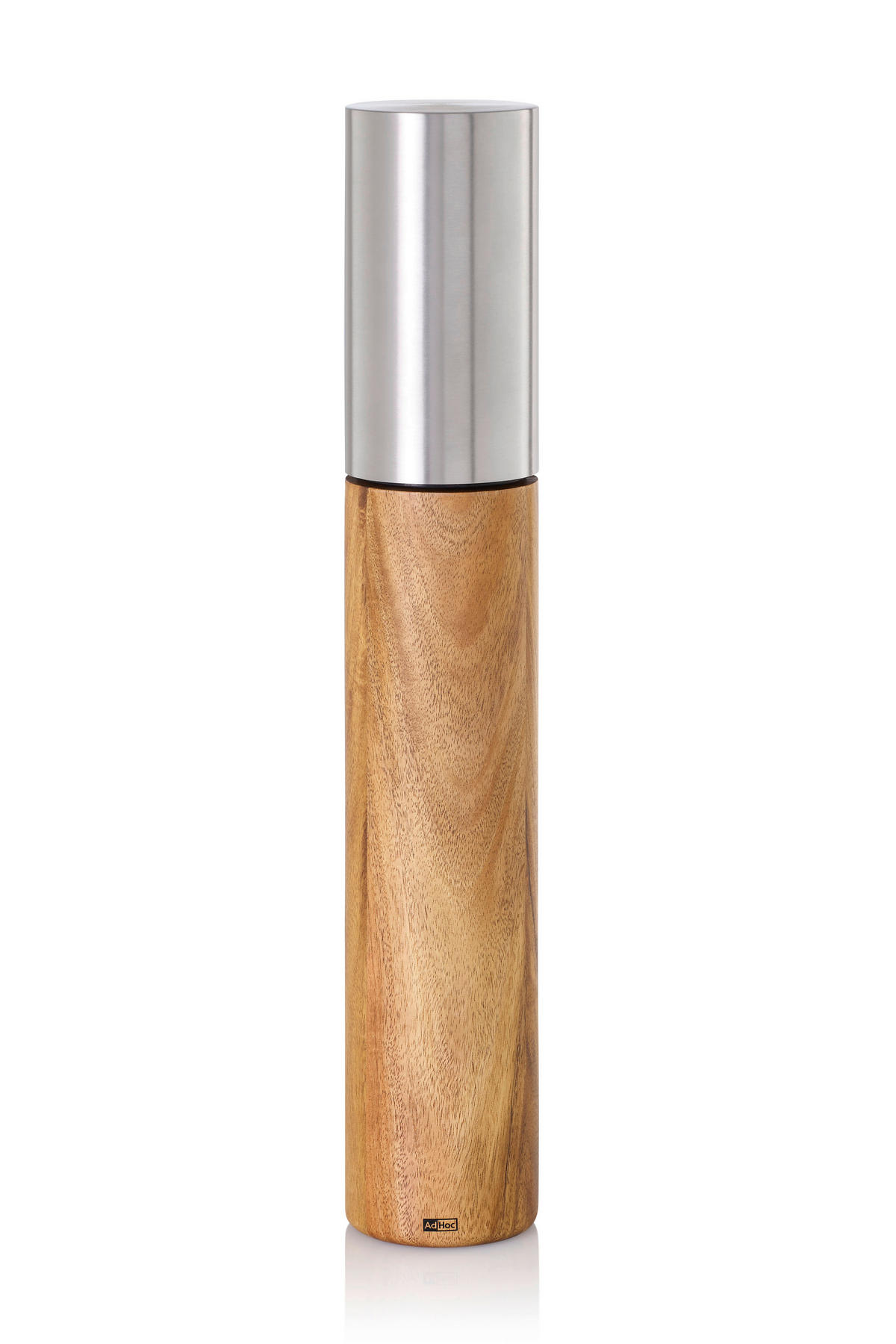 SALZ- ODER PFEFFERMÜHLE IKON  - Edelstahlfarben/Akaziefarben, Design, Holz/Keramik (7/40cm) - AdHoc