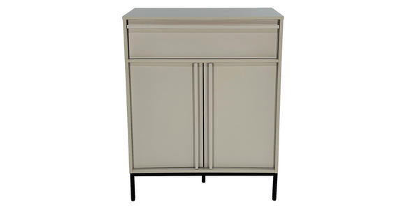 KOMMODE WABI  in 80/101/40 cm  - Hellgrau/Schwarz, Design, Holz/Holzwerkstoff (80/101/40cm) - Xora