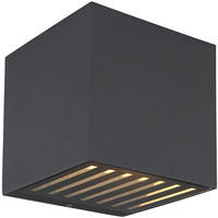 AUSSENWANDLEUCHTE - Klar/Anthrazit, Basics, Glas/Metall (10/10/10cm) - Globo