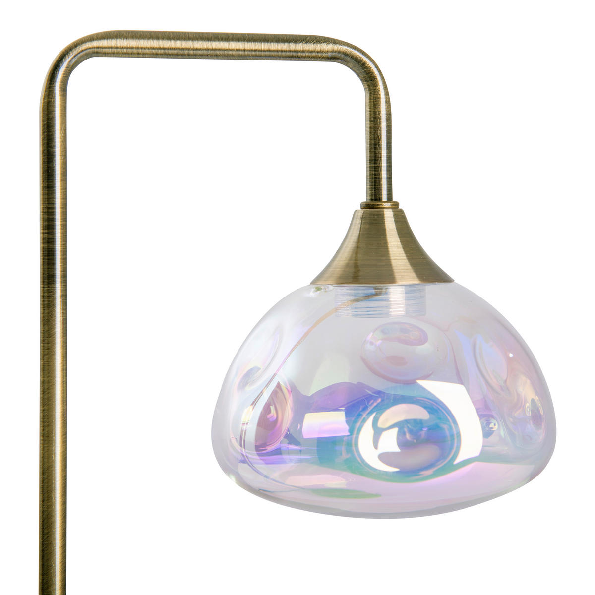 TISCHLEUCHTE 17,5/45 cm   - Messingfarben, Design, Glas/Metall (17,5/45cm) - Näve
