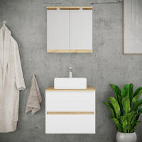 BADEZIMMER 3-teilig  in 60 cm  - Honigeiche/Weiß, Trend, Keramik/Holzwerkstoff (60cm) - MID.YOU
