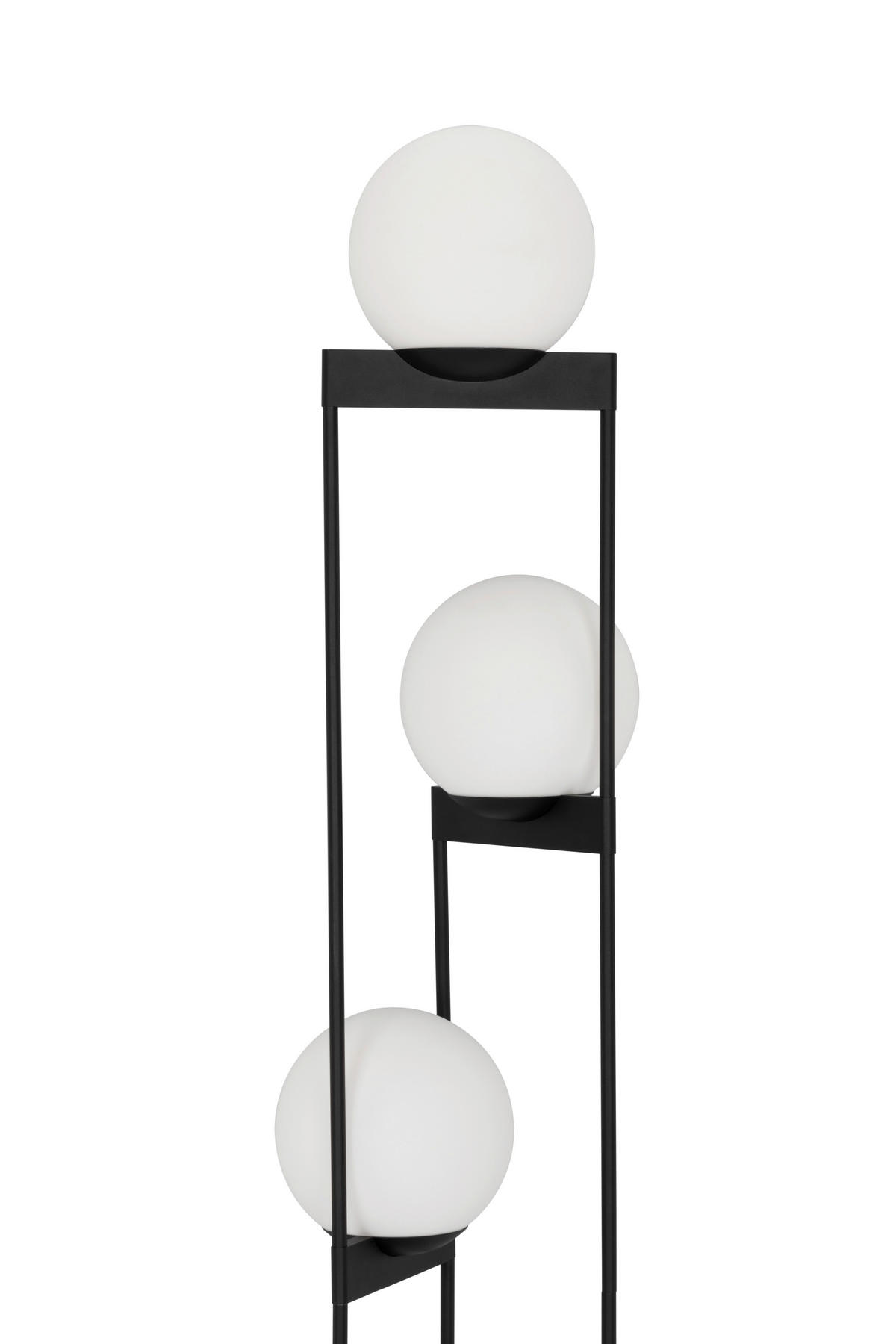 STOJACIA LAMPA, 37/163 cm  - čierna, Design, kov/sklo (37/163cm) - Dieter Knoll
