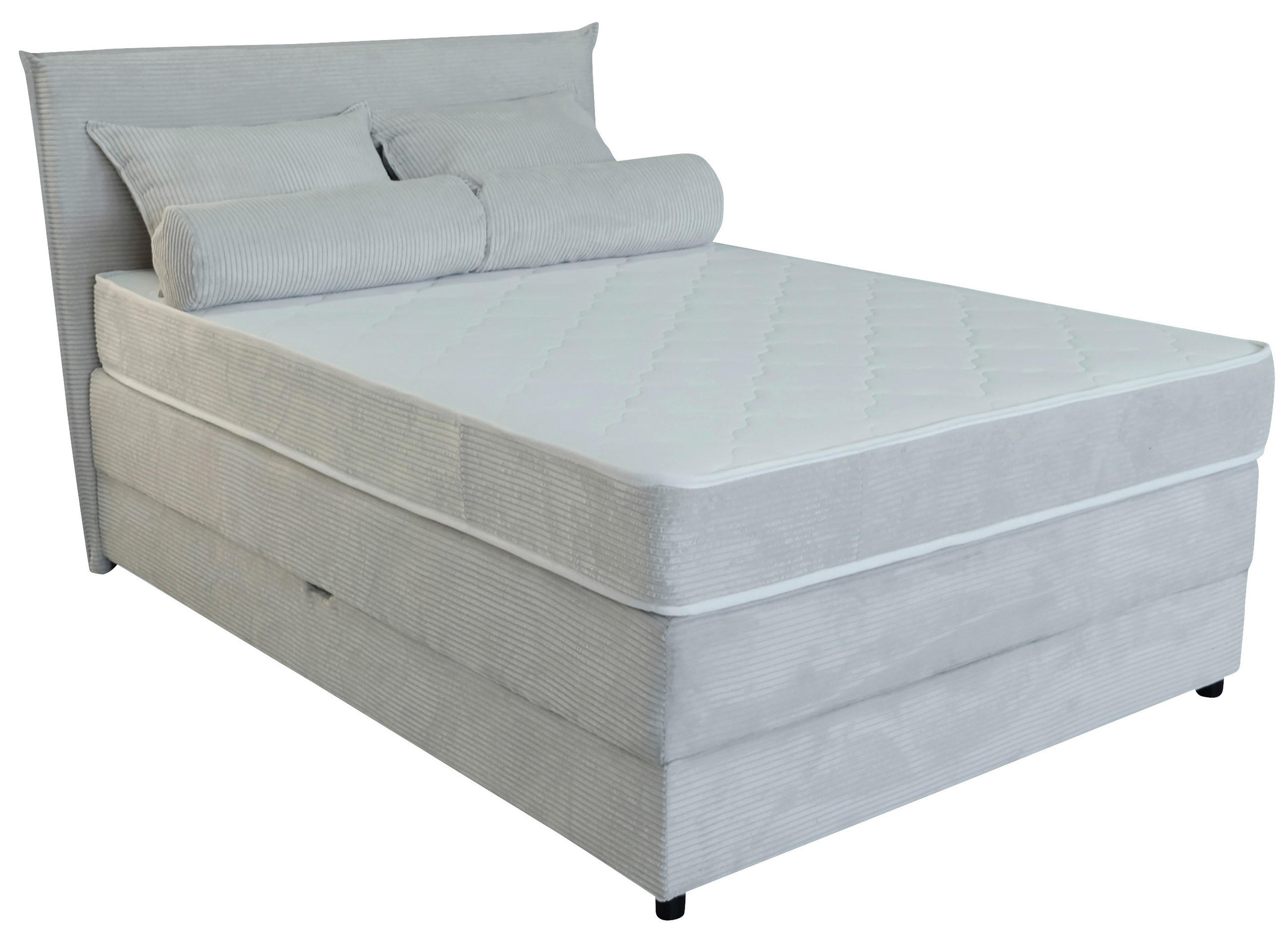 BOXSPRING POSTELJA 140 cm   x 200 cm  , les, tekstil bež  - črna/bež, Konvencionalno, tekstil/les (200/140cm) - Carryhome