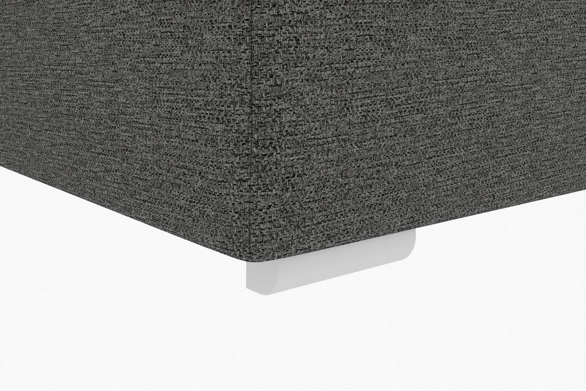 BOXSPRINGBETT 200/200 cm,  in Anthrazit, Topper, Matratzen, H3 = fest  - Chromfarben/Anthrazit, KONVENTIONELL, Kunststoff/Textil (200/200cm) - Boxxx