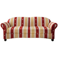 2,5-SITZER in Mikrofaser Rot  - Wengefarben/Rot, Konventionell, Holz/Textil (198/84/80cm) - Livetastic