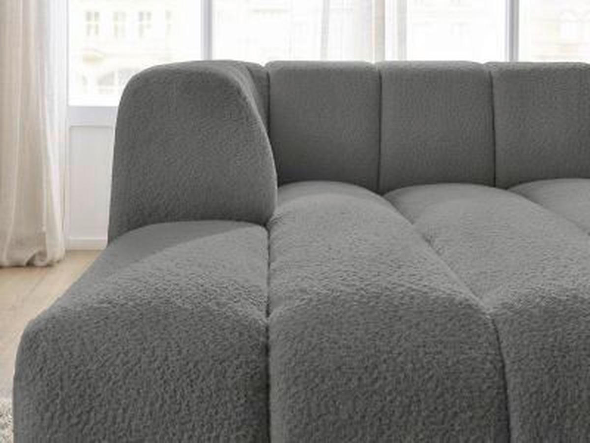 SOFAELEMENT ANNECY Bouclé Dunkelgrau  - Dunkelgrau/Schwarz, MODERN, Kunststoff/Textil (120/72/170cm)