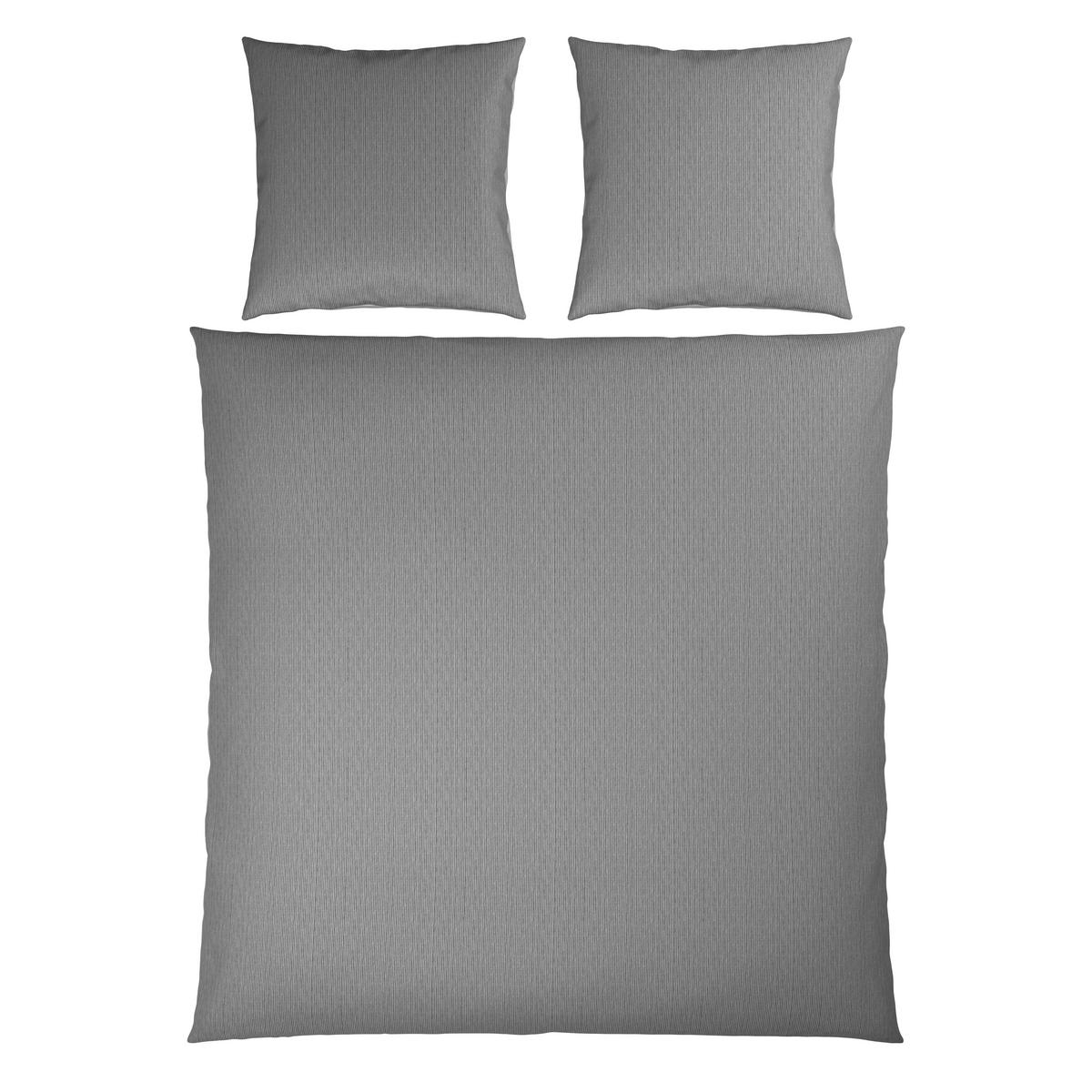 WENDEBETTWÄSCHE Satin 200/200 cm  - Silberfarben, Textil (200/200cm) - Bio:Vio