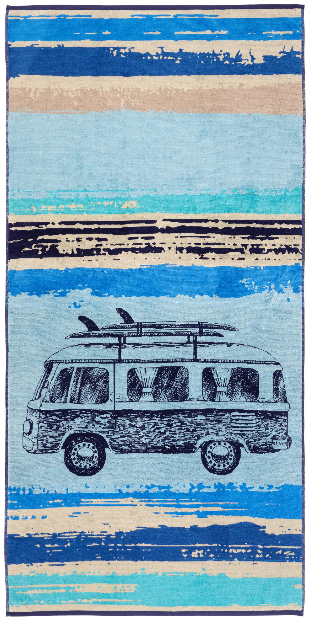 Esposa PLÁŽOVÁ OSUŠKA, 90/180 cm, modrá, béžová