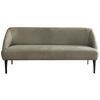 SITZBANK 197/85/72 cm Webstoff Hellgrün Metall  - Schwarz/Hellgrün, KONVENTIONELL, Textil/Metall (197/85/72cm) - Moderano