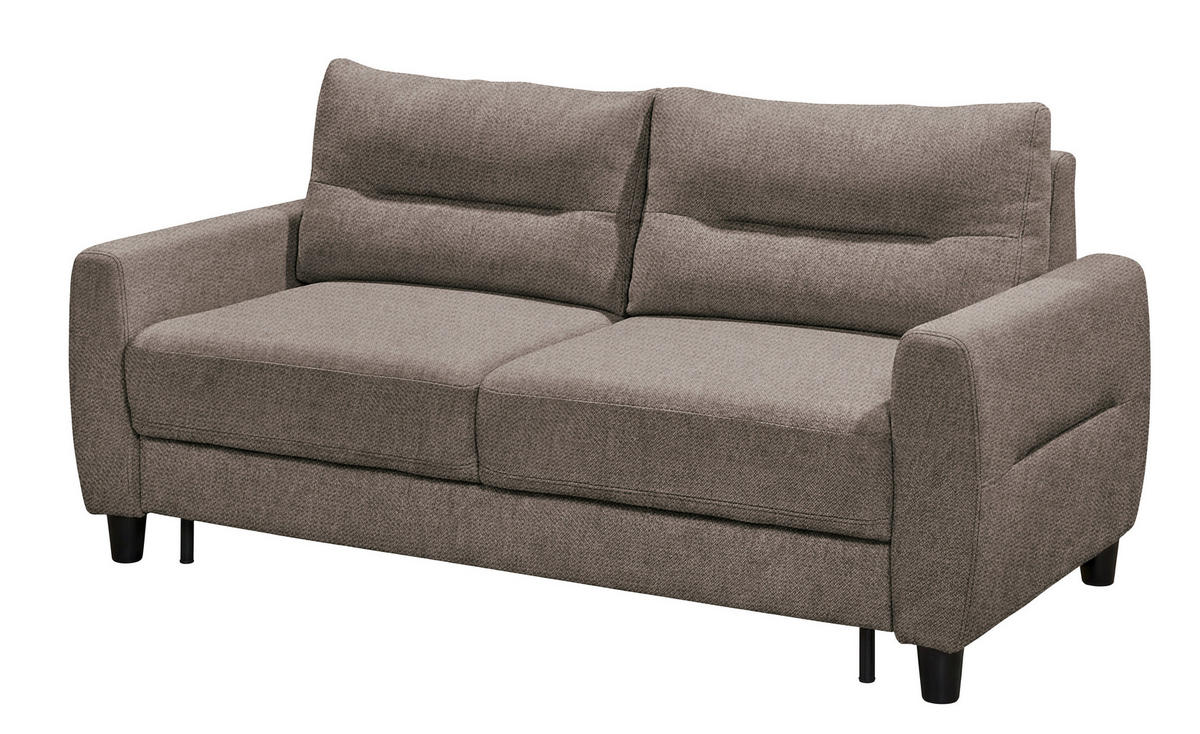 SCHLAFSOFA Chenille Braun  - Schwarz/Braun, Modern, Holz/Textil (192/83/99cm) - MID.YOU