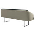 SITZBANK 255/89/68 cm Velours, Flachgewebe Dunkelgrau, Graugrün Metall  - Dunkelgrau/Schwarz, Design, Textil/Metall (255/89/68cm) - Dieter Knoll