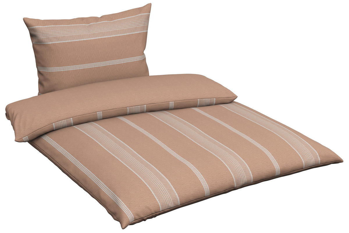 POSTEĽNÁ BIELIZEŇ, flanel, piesková, 140/200 cm - piesková, Konventionell, textil (140/200cm) - Esposa