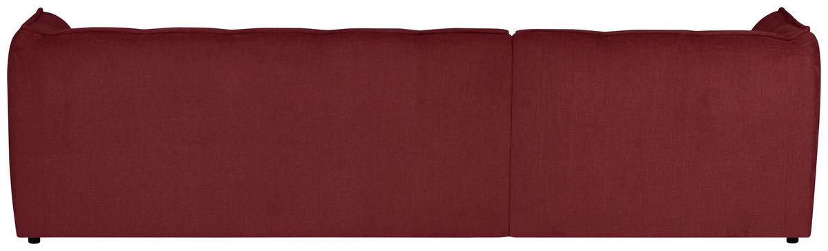 ECKSOFA LIVOLI in Chenille Bordeaux  246/160 cm  - Bordeaux/Schwarz, Design, Textil (246/160cm) - MID.YOU