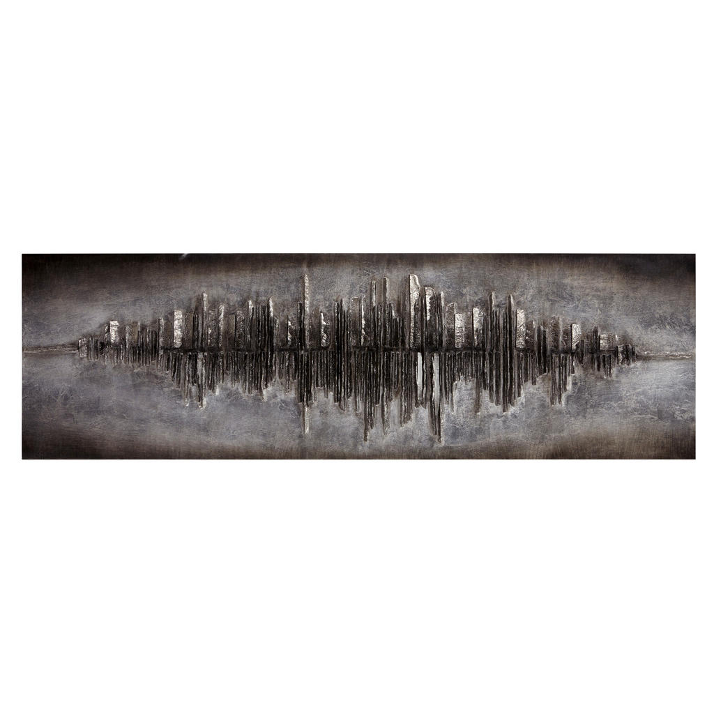 Monee OLEJOMALBA, abstraktní, 180/55 cm - barvy stříbra - smrk