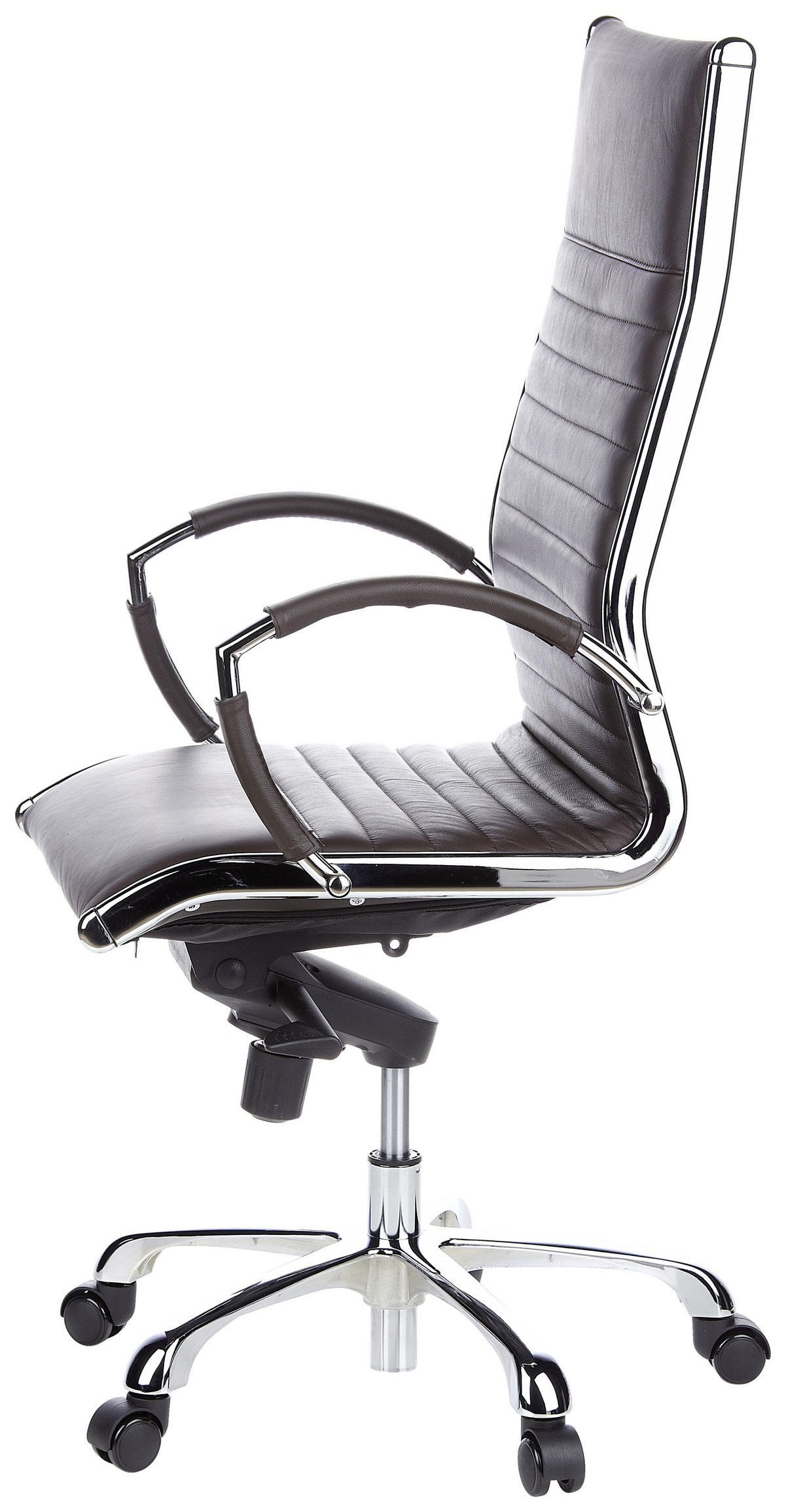 DREHSTUHL Lederlook Dunkelbraun  - Dunkelbraun, MODERN, Leder/Kunststoff (60/125/50cm) - MID.YOU