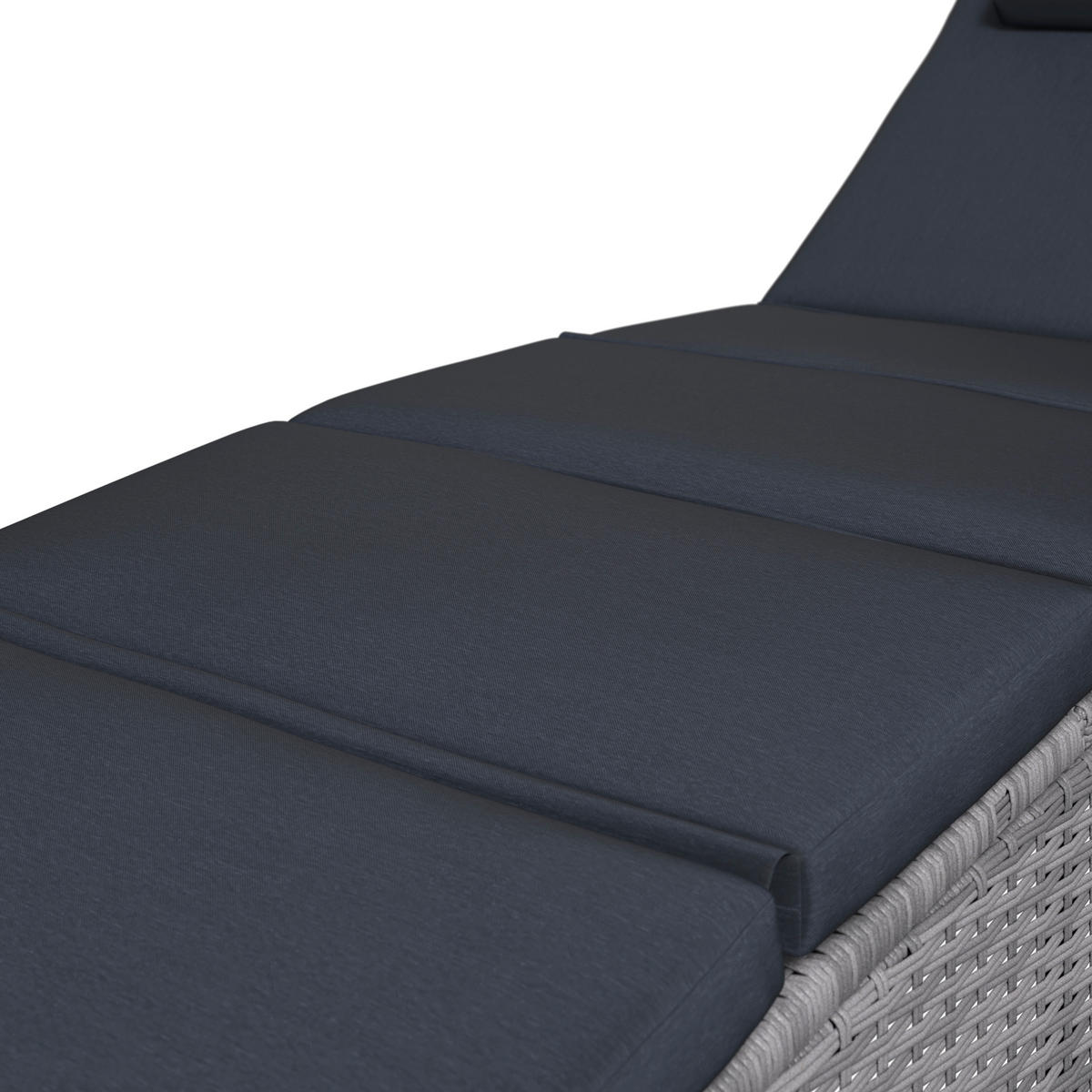 GARTENLIEGE 190/80/60 cm  - Grau, MODERN, Kunststoff/Textil (190/80/60cm) - Ambia Garden