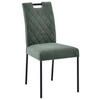 STUHL Webstoff Dunkelgrün  - Dunkelgrün/Schwarz, KONVENTIONELL, Textil/Metall (46/91/61cm) - Carryhome