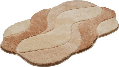 BADTEPPICH Weiß, Beige 70/120 cm  - Beige/Weiß, Basics, Kunststoff/Textil (70/120cm) - Grund