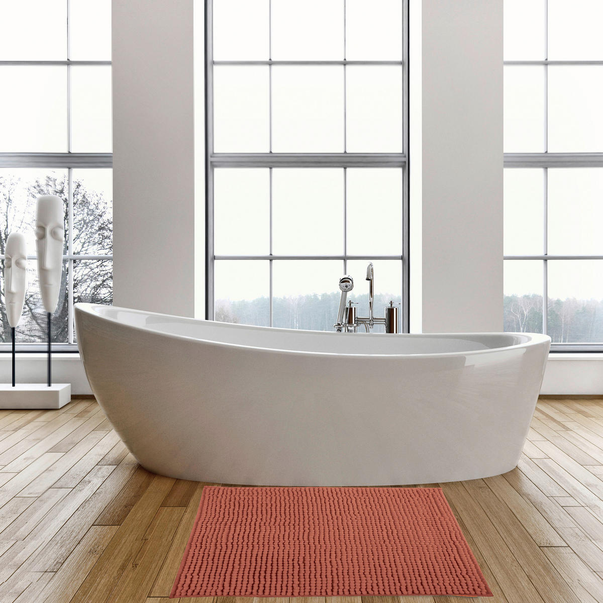 BADEMATTE Terracotta 50/80 cm  - Terracotta, Basics, Textil (50/80cm) - MSV