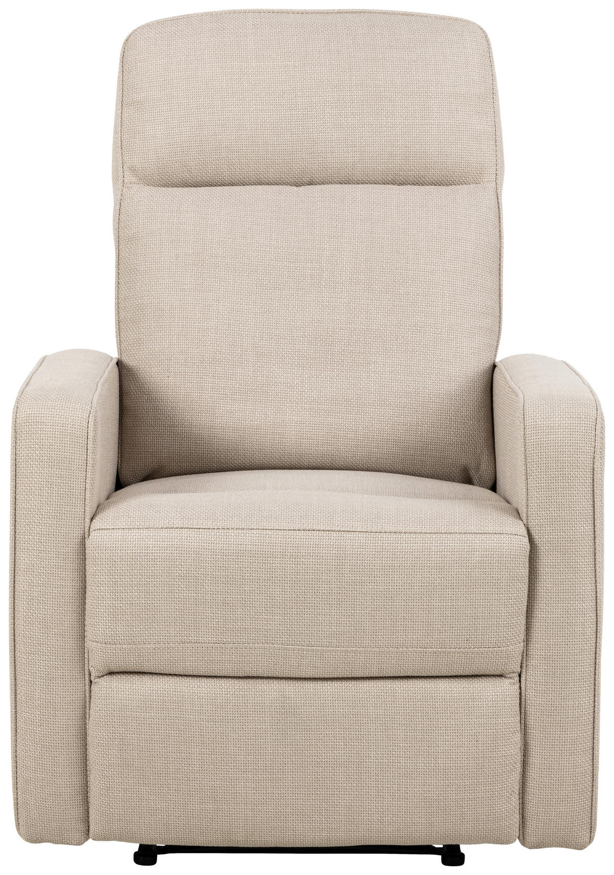 FERNSEHSESSEL in Flachgewebe Beige  - Beige/Schwarz, Konventionell, Textil/Metall (72/103/91cm) - MID.YOU