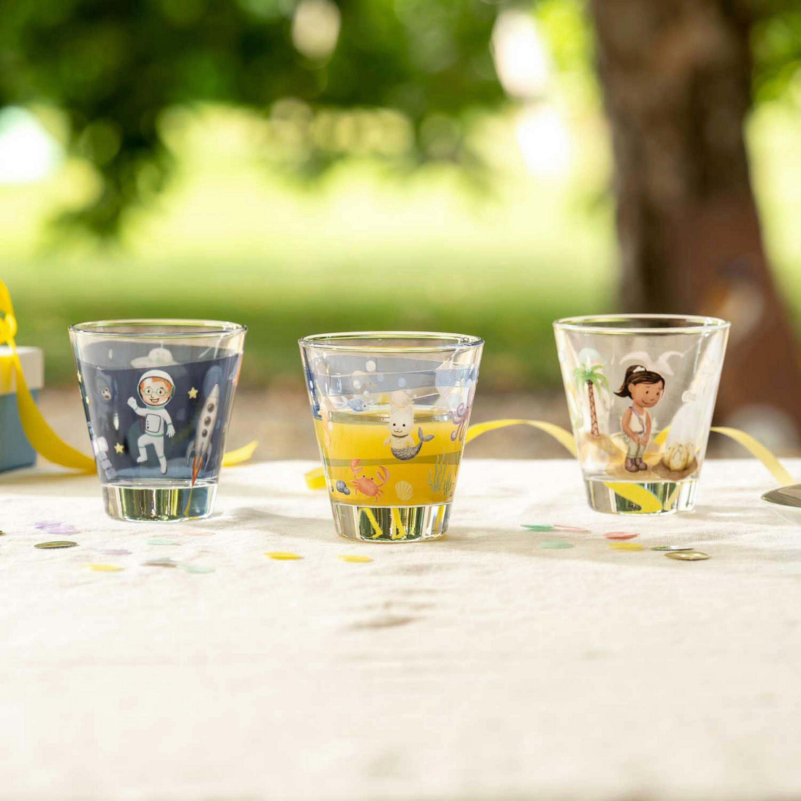 KINDER-GLÄSERSET Bambini Aventura  6-teilig  - Klar, Trend, Glas (26,50/9,8/17,70cm) - Leonardo