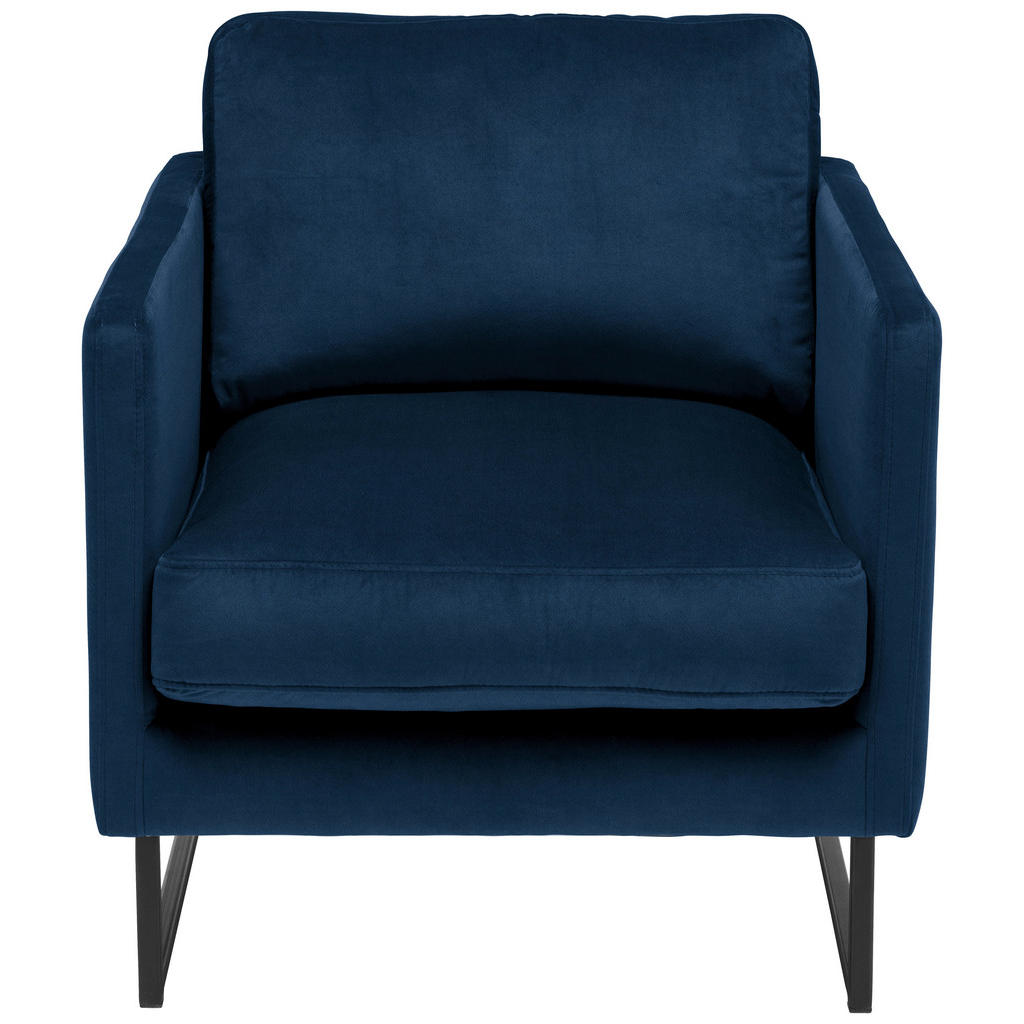 Thumbnail - Carryhome Sessel, Dunkelblau, Textil, Füllung: Silikon, 72x78x84 cm, Made in EU, Stoffauswahl, Wohnzimmer, Sessel, Polst...